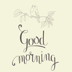 Good Morning lettering.