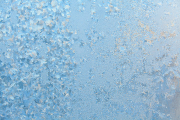 beautiful winter texture patterns of frost on window