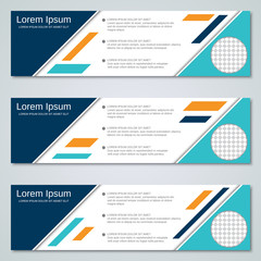 Abstract geometric banners vector templates