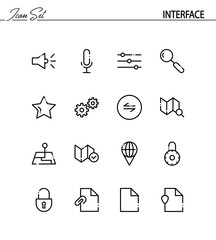 Interface icon set