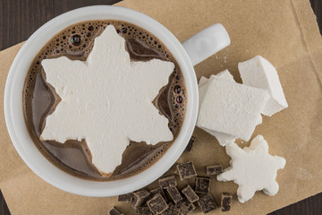 Hot Chocolate with Snowflake Marshmallow Tight