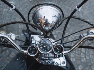 Obraz premium motorcycle handlebar