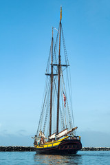 Historic tall ships at Dana Point harbor California	