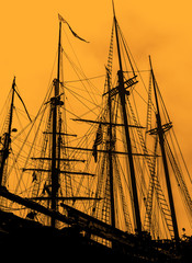 Historic tall ships at Dana Point harbor California	