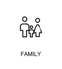 Family flat icon