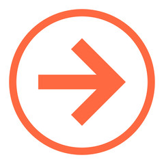 Arrow Sign Flat Circle Icon