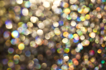 Beautiful Bubble Bokeh Holographic Background