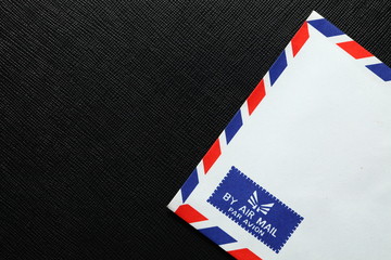    Old paper air mail envelope represent the communication material concept related idea.