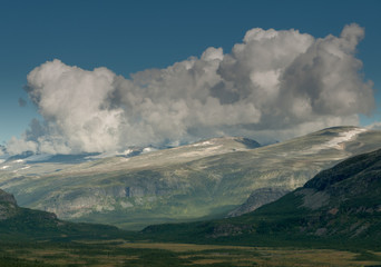 Kungsleden, Sweden, Clouds above Mountains