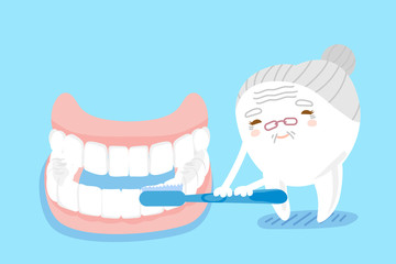  tooth brush with false tooth