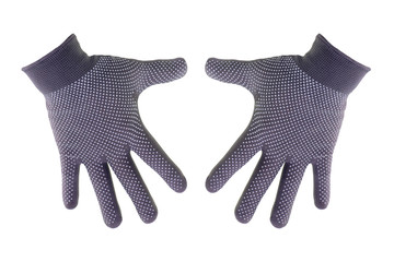 work gloves is point the finger symbol isolate on white.