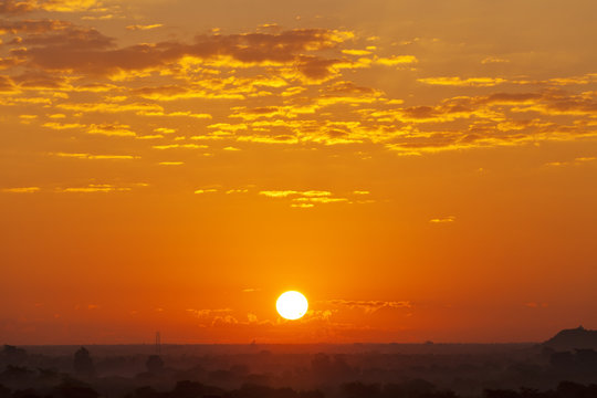 Exceptional fireball sunrise image 