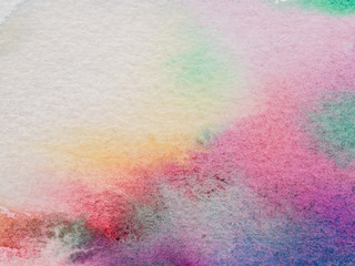 Color and texture of hand painted watercolor on paper