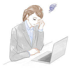 眼精疲労のイメージ