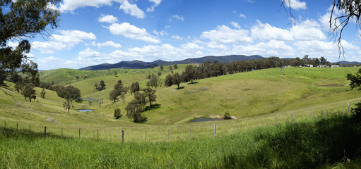 Beautiful view on hills at Buchan in Victoria, Australia
