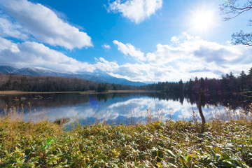 Fototapeta premium Shiretoko Five Lakes,Shiretoko Goko,in Shiretoko National Park,Hokkaido,Japan