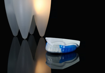 Blueand clear sport guard