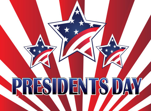 Presidents day template vector background
