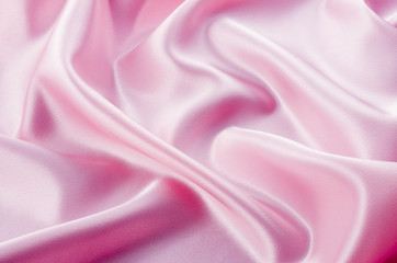 ピンクの布ドレープ