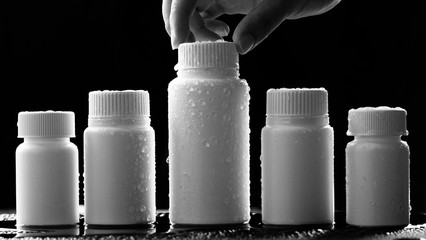 Blank Medicine Bottle / A bottle is a rigid container with a neck that is narrower than the body...