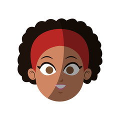 happy woman cartoon icon over white background. colorful design. vector illustration