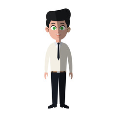 businessman wearing suit and tie over white background. colorful design. vector illustration