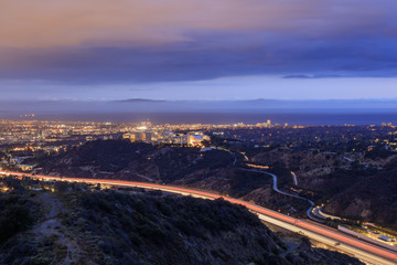 Night cityscape at Getty View Park