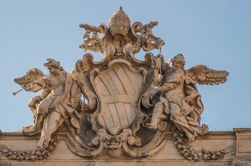 The Trevi Fountain in Rome is the worlds largest Baroque fountain and a famous landmark of the city