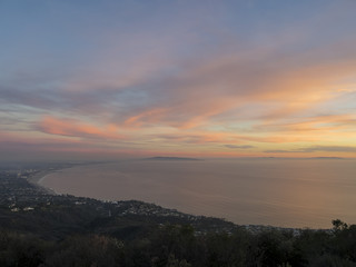 Santa Monica bay from top