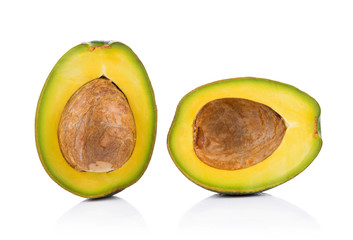 fresh avocado isolated on white background