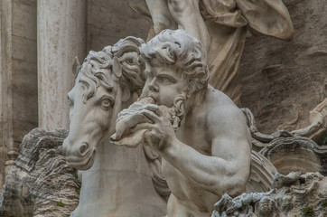 The Trevi Fountain in Rome is the worlds largest Baroque fountain and a famous landmark of the city