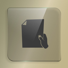 Sheet in hand icon