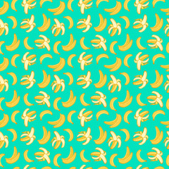 Fototapeta na wymiar Fruits banana seamless patterns 