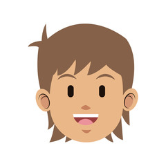 man face cartoon icon over white background. colorful design. vector illustration