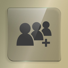 Add new user account flat icon for apps