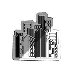 Obraz premium city buildings symbol icon vector illustration graphic design