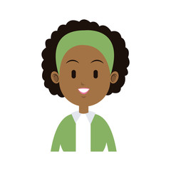 woman cartoon icon over white background. colorful design. vector illustration