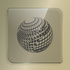 Wire-frame Design Element. Sphere