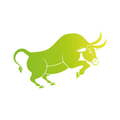 Obraz premium Bull stock market symbol icon vector illustration graphic design