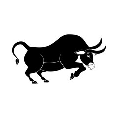 Bull stock market symbol icon vector illustration graphic design