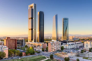 Photo sur Plexiglas Madrid Madrid, Spain Skyline
