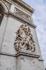 Fototapeta na wymiar France , The Arc de Triomphe Place Charles de Gaulle in Paris city