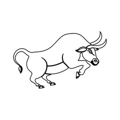 Bull stock market symbol icon vector illustration graphic design