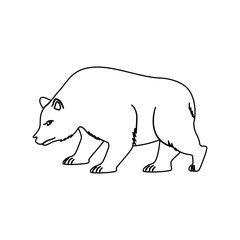 Stock market bear icon vector illustration graphic design