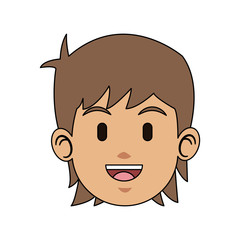 man cartoon icon over white background. colorful design. vector illustration