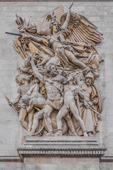 France , The Arc de Triomphe Place Charles de Gaulle in Paris city