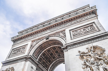France , The Arc de Triomphe Place Charles de Gaulle in Paris city
