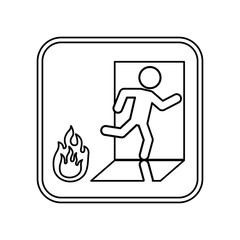 Fire emergency sign icon vector illustration graphic design