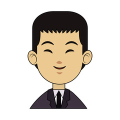 man cartoon icon over white background. colorful design. vector illustration