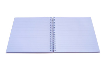 open notebook isolated on white background